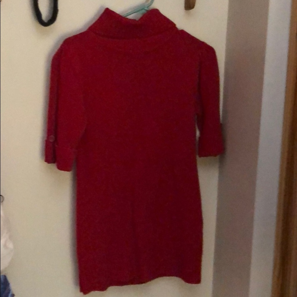Red sweater dress